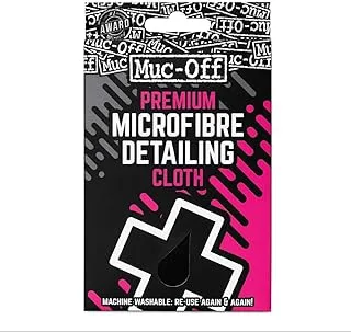 Muc Off Premium Microfibre Detailing Cloth - Travel Sized, Cleaning And Polishing Cloth - Ideal For Use On Delicate Finishes