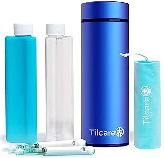 حقيبة سفر Tilcare Insulin Cooler - صندوق تبريد أنسولين قابل لإعادة الاستخدام لمدة 60 ساعة - حقيبة دواء قياسية معتمدة من إدارة أمن المواصلات الأمريكية - زجاجة طوارئ 12 ساعة - ما يصل إلى قلمين لمرضى السكري وزجاجات طبية