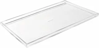 russell+hazel Acrylic Bloc Wide Accessory Tray, Clear, 7.18” x 12.2” x .5” (31383)