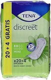 Tena Lady Discreet Mini 20+4, Standard, Único