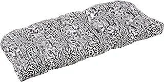 Pillow Perfect Outdoor/Indoor Herringbone Slate Seat Cushions, Gray, 1 Count (Pack of 1) 1 Count (Pack of 1)