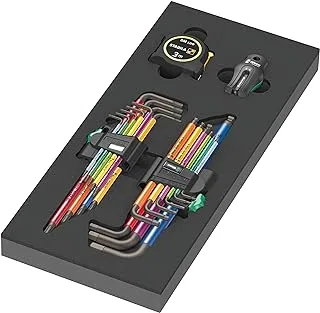 Wera 05150140001 9740 Foam Insert L-Key Set 1, 20 Pieces, Multicolour