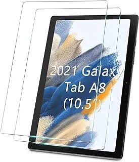 AWH [عبوة من قطعتين] زجاج مقسى لهاتف Samsung Galaxy Tab A8 10.5، واقي شاشة، خالٍ من الفقاعات، مضاد للخدش، صديق للحافظة.