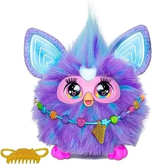 Furby Purple، 15 إكسسوارًا للأزياء، ألعاب قطيفة تفاعلية للفتيات والفتيان بعمر 6 سنوات فما فوق، رسوم متحركة يتم تنشيطها بالصوت