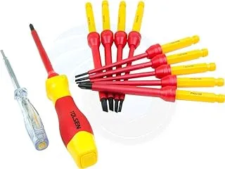 Tolsen-Tolsen V33212-12pcs Insulated Changeable Screwdriver Set - VDE 1000 Volts