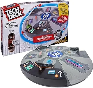 Tech Deck, Shredline 360 Motorized Skate Park, X-Connect Creator, Customizable and Buildable Turntable Ramp Set with Exclusive Fingerboard, Kids Toy for Boys and Girls Ages 6 and up