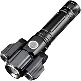 Toby’s LED Tactical Flashlight 1000 Lumens Electric Torch Ultra-Bright Handheld Travel Flashlight Rechargeable Waterproof Zoomable 4 Modes for Outdoor, Camping, Biking, Hiking, Emergency