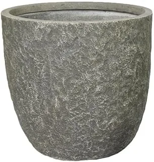 Dubai Garden Centre Colorado Egg Fiberclay Pot River Planter, Grey