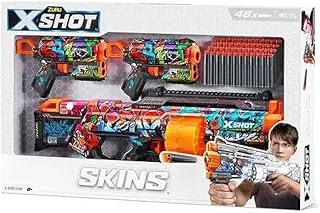 X-Shot Last Stand, Griefer, Flux & Menace Blaster Toy Combo Pack