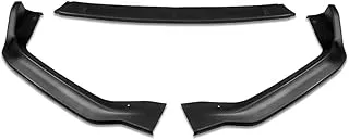 DNA Motoring 2-PU-677 3Pc with Vertical Stabilizers Matte Black Finish Bumper Lip Compatible with Lexus IS350 IS250 F-Sport 14-16