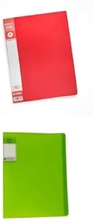 Maxi Display Book Of 40 Pockets Red + Display Book Of 40 Pockets Green