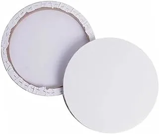 Round Blank Canvas 40Cm White - 100% Cotton Artist Canvas Boards For Painting, Acrylic Pouring, Oil, Water Color Paint Dry & Wet Art Media