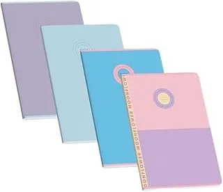 Ambar Moon Flower Compus 48 Sheets PP Cover Exercise Note Book 10-Pack, A4 Size