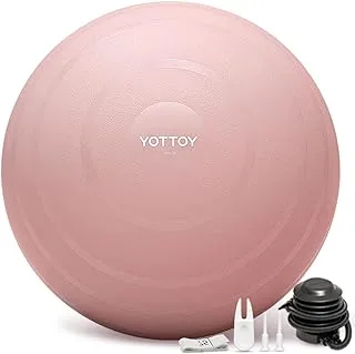 YOTTOY Anti-Burst Exercise Ball for Working Out, Yoga Ball for Pregnancy,Extra Thick Workout Ball for Physical Therapy,Stability Ball for Ball Chair Fitness with Pump