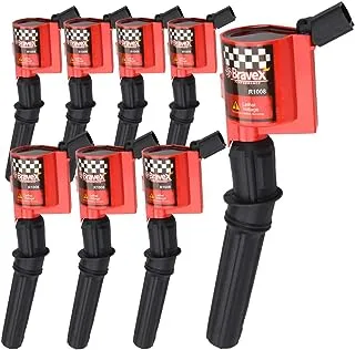 High Performance Ignition Coil 8 Pack For Ford F-150 F-250 F-350 4.6L 5.4L V8 CROWN VICTORIA EXPEDITION MUSTANG LINCOLN MERCURY Upgrade Compatible with DG508 DG457 DG472 DG491 (RED)