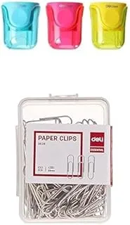 Deli Pencil Sharpener Long Lasting Steel Blade + Paper Clips