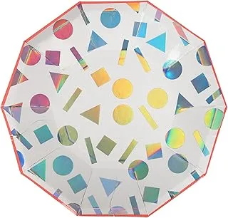 Meri Meri Rainbow Confetti Plates 8 Pieces Set, Small