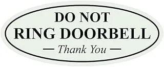 BPA® All Quality Oval DO NOT Ring DOORBELL Thank You Sign - Lt Gray Small