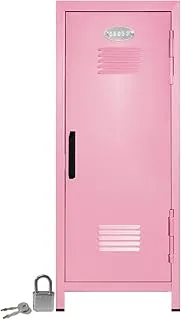 Mini Locker with Lock and Key Light Pink -10.75