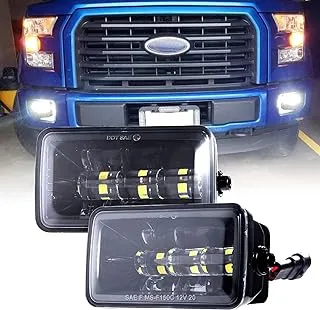 BICYACO 2018 Upgrade LED Fog Lights for 2015-2018 Ford F150 4 Inch LED Fog Light Assembly Kit,48W CREE Waterproof LED Bumper Lamps Set-1Pair