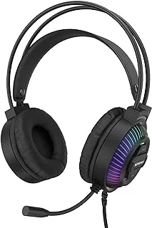 Zebronics Newly Launched Jupiter 3.5mm Premium Gaming Headphone with 50mm Neodymium Drivers, Extra Soft Ear Cushion,Suspension Headband, Braided Cable,Volume Controller, Multicolor Lights, Pop Filter