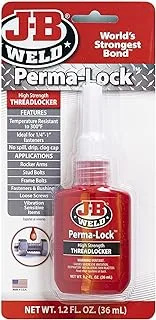 J-B Weld 27136 Perma-Lock High Strength Threadlocker - Red - 36 ml