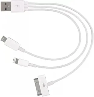 Multi Charging Cable, Ultra Max USB to 3 in 1 - Multi Chargers for All Devices, Multi Charger, Multiple Charging Cord For Phones, Mobile, Ipads, Multi Device Charger, and Multiple USB Charging Cable