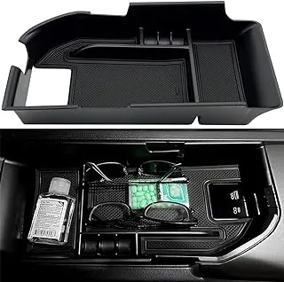 EVTIME Compatible with Camry XLE or XSE 2018-2021 2022 2023 2024 & Camry LE SE 2020-2023 2024 Center Console Organizer Tray Accessories, Armrest Secondary Storage Box, Fit Dual USB Ports (Black)