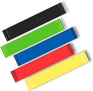 5 Color Body Building Yoga Stretch Bands Fitness Resistance Belt Fitness Rubber Band Elastic Exercise Straps Indoor Sport Gym Pull Up for Fit Body