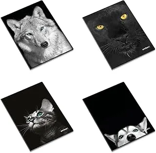 Ambar Wolf Design -1 80 Sheets Exercise Note Book 8-Pack, A4 Size