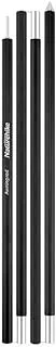 Naturehike Aluminum Canopy Poles 2-Pieces, 2 Meter x 19 mm Size, Black