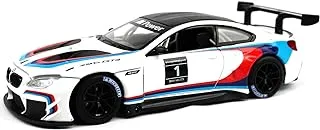 2018 BMW M6 GT3: White with Black Top and Stripes - 1:24 Model Car by Optimum Diecast