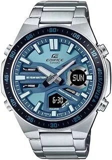 Casio Edifice Men's Watch - EFV-C110D-2BDF Black Dial, Silver Band