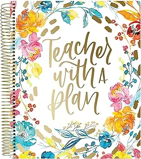 bloom daily planners New Undated Academic Year Teacher Planner & Calendar with Frosted Protective Cover - Lesson Plan Organizer Book (9