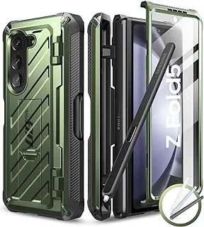 حافظة SUPCASE [سلسلة Unicorn Beetle Pro] مصممة لهاتف Samsung Galaxy Z Fold 5 5G (إصدار 2023)، [حامل قلم مدمج] حافظة حماية متينة لكامل الجسم مع واقي شاشة ومسند - جولدان