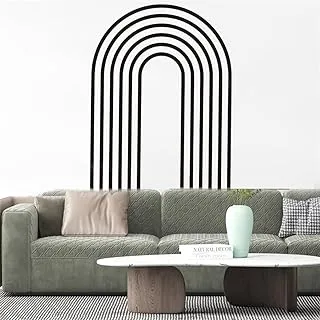 Laoyello Large Boho Black Arch Wall Decal Rainbow Wallpaper Modern Headboard Wall Decals Homestay Hotel Office Wall Decor