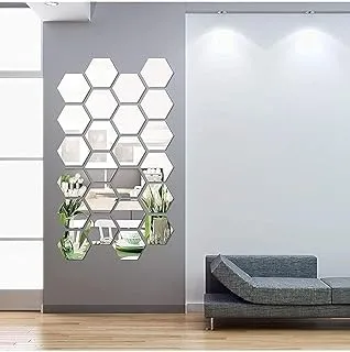 BPA® 24 Pieces Removable Acrylic Mirror Setting Wall Sticker Decal for Home Living Room Bedroom Decor (Style 3, 24 Pieces)