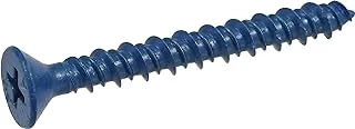 Hillman Fastener 41567 Blue Flat-Head Phillips Concrete Screw Anchor, 3/16