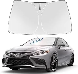 Front Windshield Sun Shade Foldable Sunshade Protector Custom Fit 2023 2022 2021 2020 2019 2018 Toyota Camry LE XLE Hybrid SE XSE Sedan Accessories 2022 Upgrade