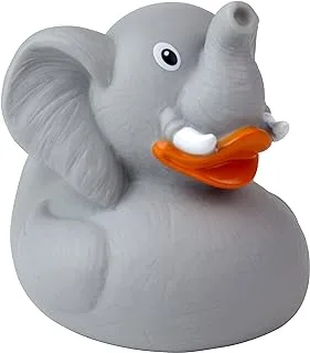 Lilalu Bath Toy Elephant Duck Grey : Bath time fun - Kids bath toy - Themed duck - Floating toy - Water-friendly toy