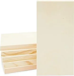 6 Pack Unfinished Wood Canvas Boards for Painting, Blank Deep Cradle 6x12 Panels for Art, Wall Decor (0.85 in Thick)