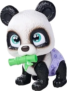 Simba 105950054 Pamper Petz Panda, Cute Animal Baby with Drinking and Wet Function, Nappy with Colour Change Function, Magic Paw, Three Surprises, 15 cm, from 3 Years