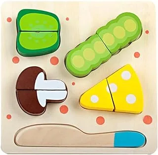 Wooden Play Food Sets Cutting Vegetables Toys for Children Kitchen Toys Toddler Toys Kitchen Accessories 5PCS Pretend Food Play Kitchen for Age 3+