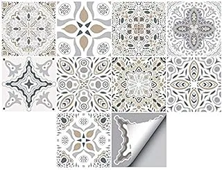 BPA® Self-Adhesive Wall Tile Decals, Peel and Stick Tile Stickers, Waterproof Backsplash Stickers for Kitchen Bathroom Decor, 8x8inch 10Pcs, 060