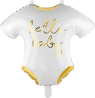 Foil balloon Baby romper - Hello Baby, 51x45cm, white