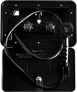 OYMOV RV Exterior Shower Box Kit with Lock for Outside, Outdoor Non-Metallic RV Accessories for RVs, Fifth Wheels, Motorhomes, Travel Trailers, Campers - Black