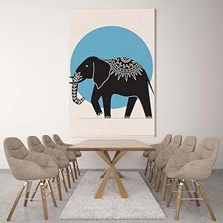 Silhouette For Elephan, Canvas wall art painting, Multicolour, Canvas, 1 Piece, 75 x 100 cm By(BPA®)