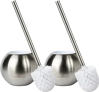 JAGURDS Toilet Brush with Holder Stainless Steel Bowl Cleaner, Perfect for Cleaning and Scrubbing Bathroom Floors and Accessories