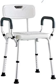 Lienhuifew Shower Chair with Back - Bathtub Bench with Armrest for Disabled, Elderly Non-Slip Tub Safety Stool