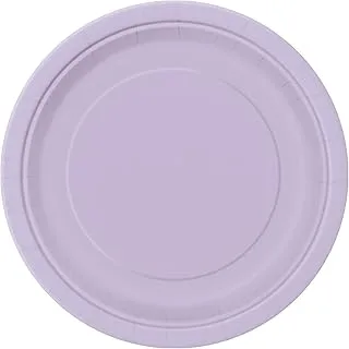 Unique 31355EU Eco-Friendly Paper Plates-23 cm-Lavender Colour-8 Count (Pack of 1), Pack of 8